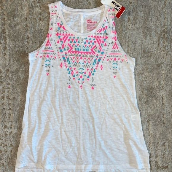 Epic Threads White Tank Top - Picture 1 of 4